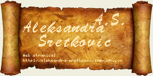 Aleksandra Sretković vizit kartica